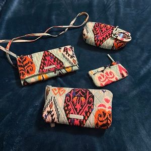 Vera Bradley Pueblo 4 Piece wallet and accessory set